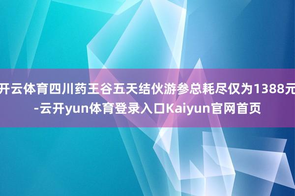 开云体育四川药王谷五天结伙游参总耗尽仅为1388元-云开yun体育登录入口Kaiyun官网首页