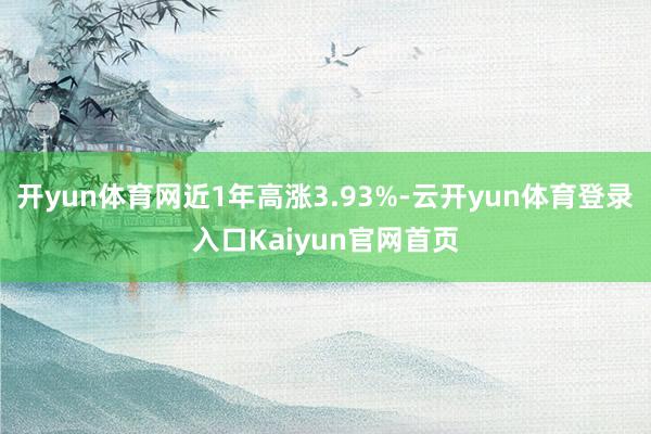 开yun体育网近1年高涨3.93%-云开yun体育登录入口Kaiyun官网首页