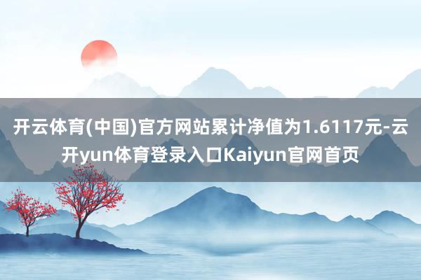 开云体育(中国)官方网站累计净值为1.6117元-云开yun体育登录入口Kaiyun官网首页