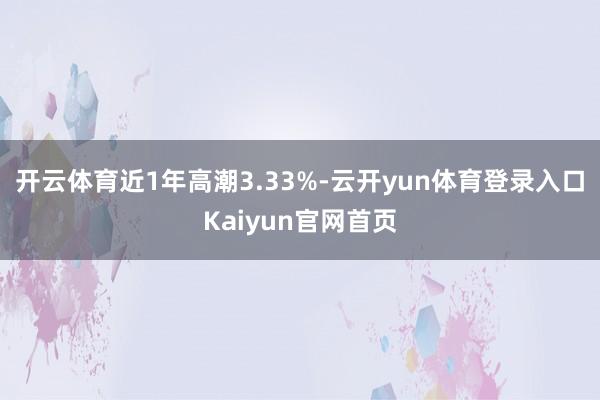 开云体育近1年高潮3.33%-云开yun体育登录入口Kaiyun官网首页